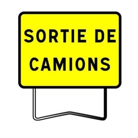 panneau sortie camion